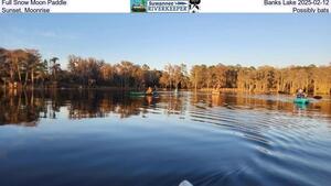 [Full Snow Moon Paddle, Banks Lake 2025-02-12, Sunset, Moonrise, Possibly bats]