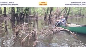 [Chainsaw Cleanup, Withlacoochee River, upstream from Troupville, Saturday, February 15, 2025]