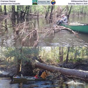 [Chainsaw Cleanup, Withlacoochee River, upstream from Troupville, Saturday, March 4, 2025]