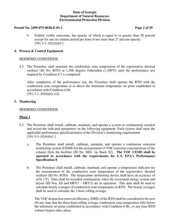 5. Monitoring MODIFIED CONDITIONS: