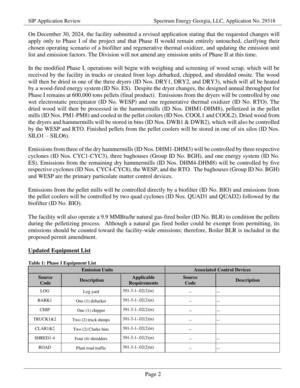 [Table 1. Updated Phase I Equipment List]