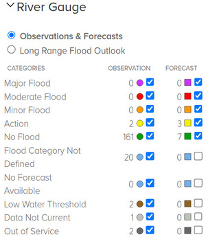 [Legend: NOAA Gauges 2025-03-07]