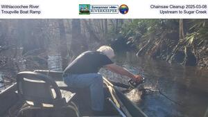 [Withlacoochee River Chainsaw Cleanup 2025-03-08, Troupville Boat Ramp, Upstream to Sugar Creek]