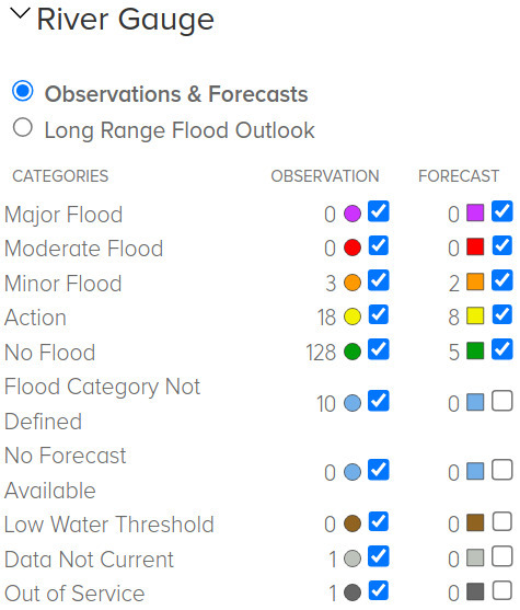 Legend: NOAA Gauges 2025-03-14