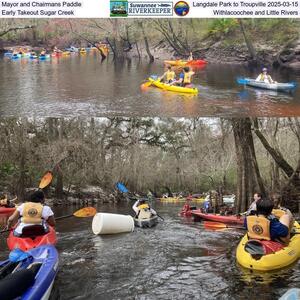 [Mayor and Chairmans Paddle, Langdale Park to Troupville 2025-03-15, Early Takeout Sugar Creek, Withlacoochee and Little Rivers]