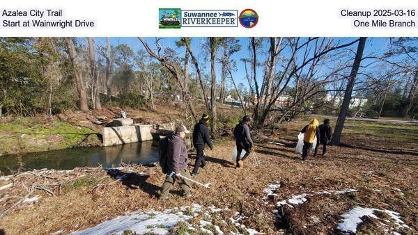 Azalea City Trail Cleanup 2025-03-16, Start at Wainwright Drive, One Mile Branch