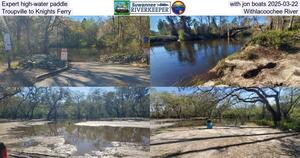 [Expert high-water paddle with jon boats 2025-03-22, Troupville to Knights Ferry, Withlacoochee River]