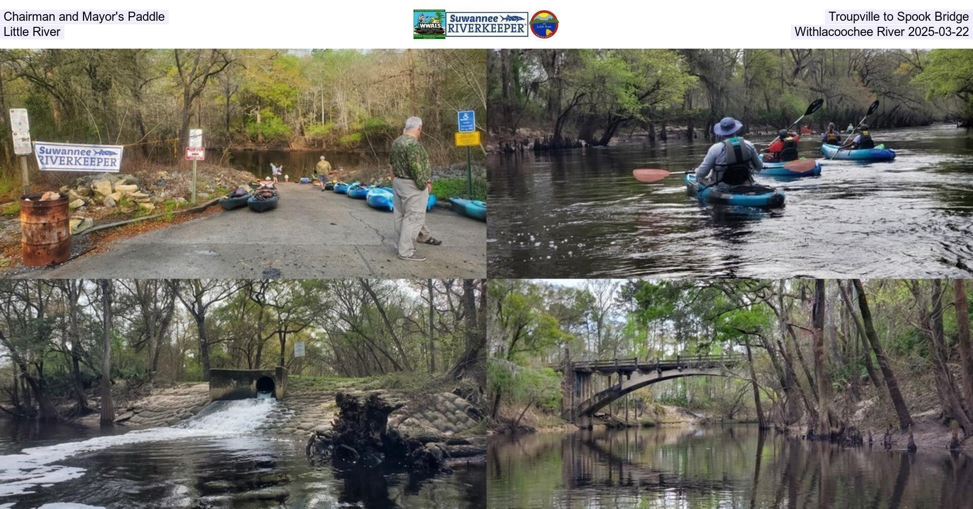 Chairman and Mayor's Paddle, Troupville to Spook Bridge, Little River, Withlacoochee River 2025-03-22