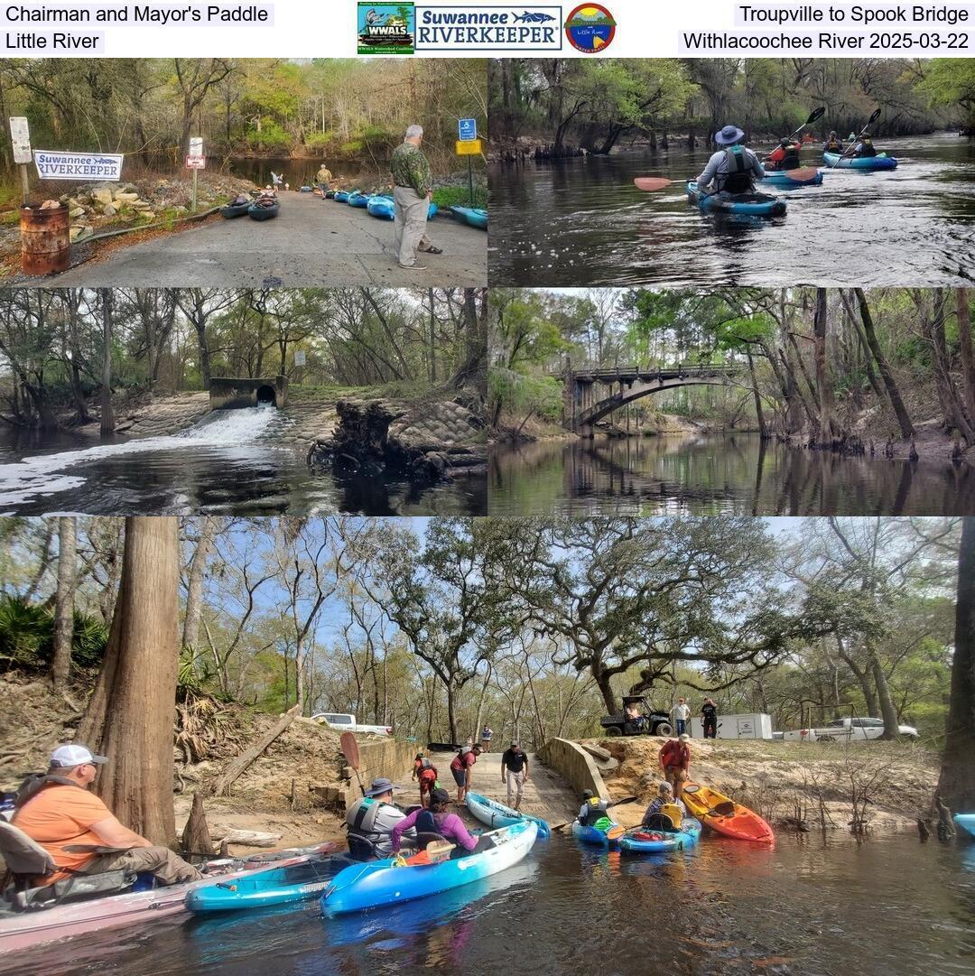 Chairman and Mayor's Paddle, Troupville to Spook Bridge, Little River, Withlacoochee River 2025-03-22