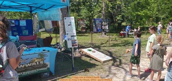 Froggy toss at WWALS Booth, 2025-04-12, A Day in the Woods, GFEC --jsq for WWALS