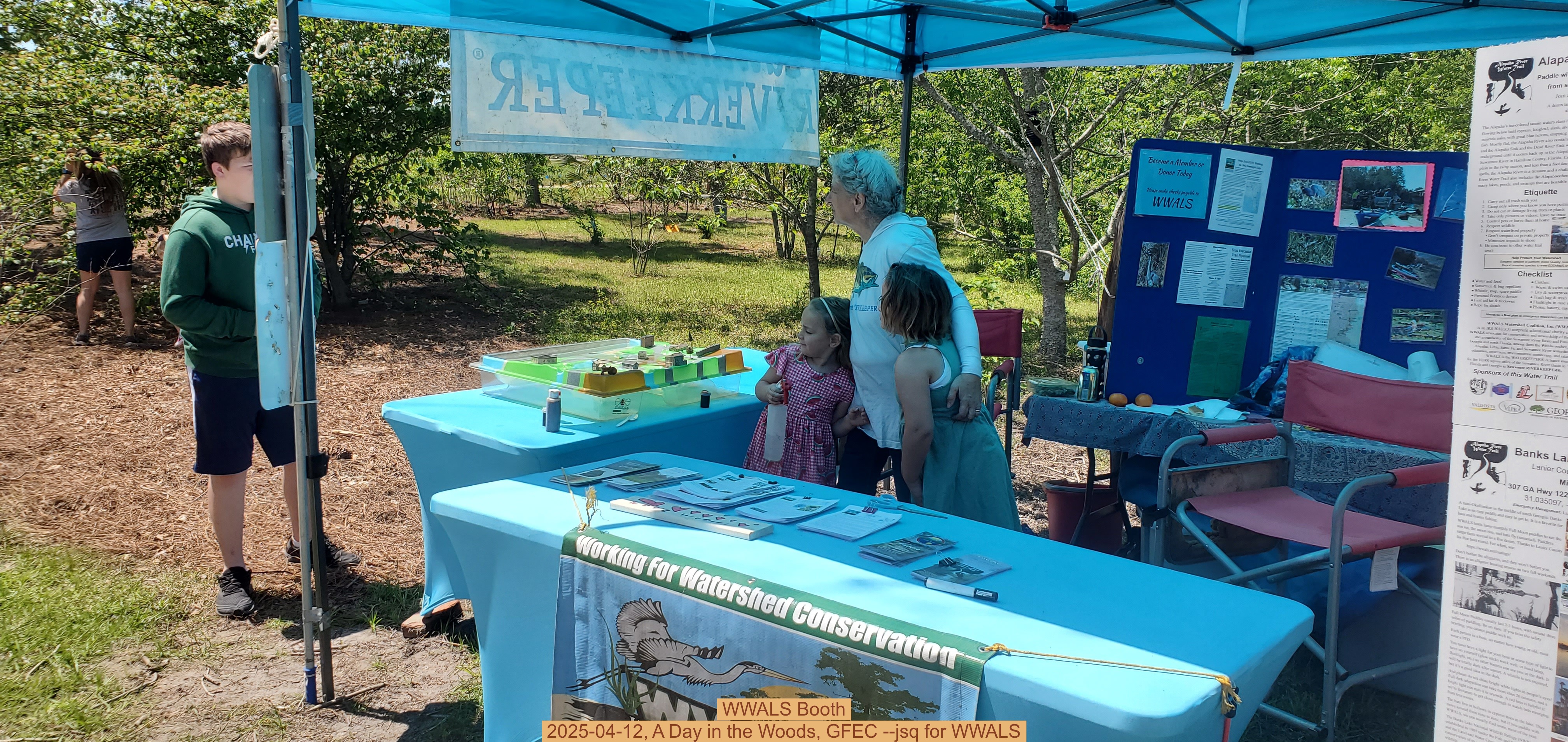 WWALS Booth, 2025-04-12, A Day in the Woods, GFEC --jsq for WWALS