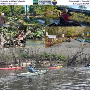 [Chairman and Mayor's Paddle, Sugar Creek to Troupville, Withlacoochee River, 8 AM, April 19, 2025]
