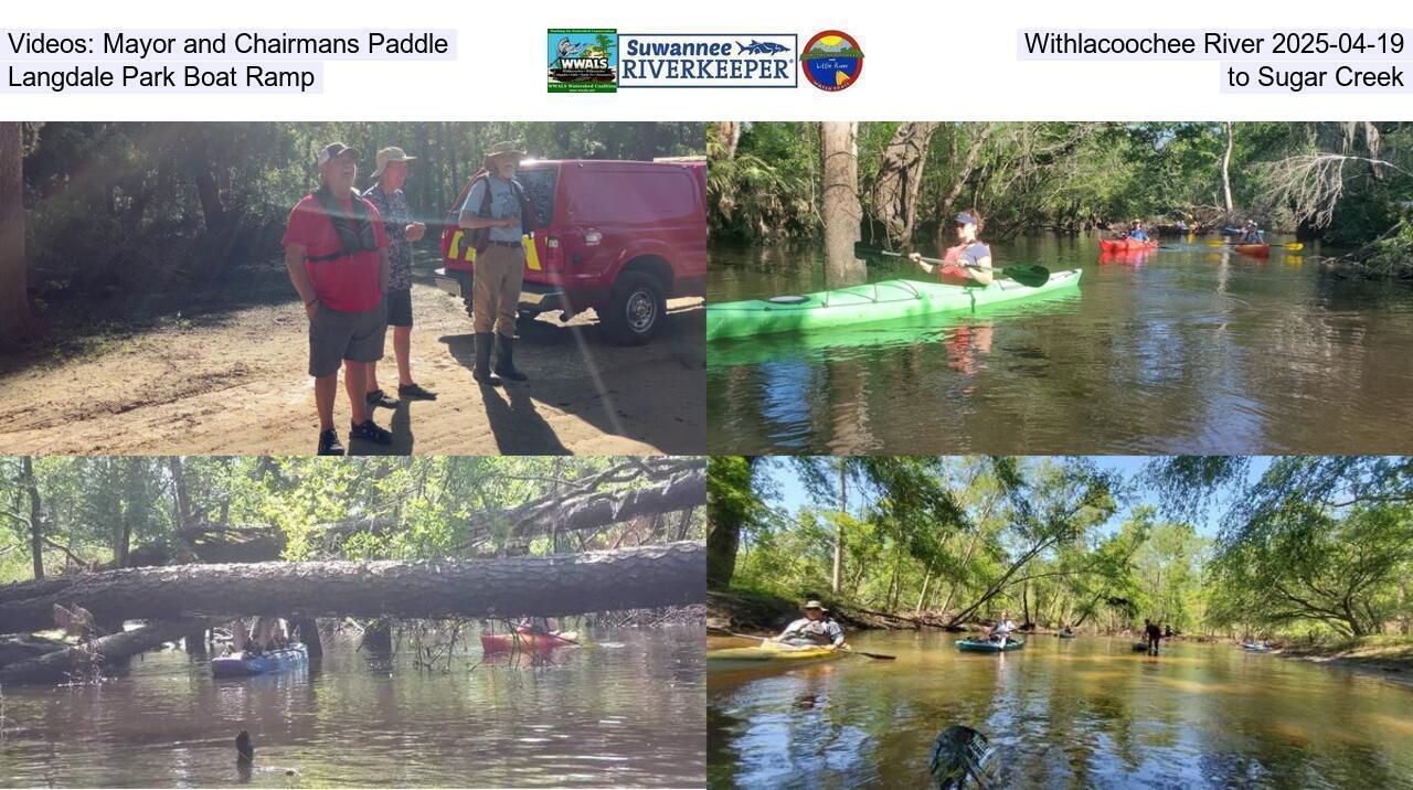 Videos: Mayor and Chairmans Paddle, Withlacoochee River 2025-04-19, Langdale Park Boat Ramp to Sugar Creek