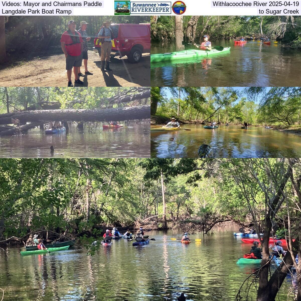 Videos: Mayor and Chairmans Paddle, Withlacoochee River 2025-04-19, Langdale Park Boat Ramp to Sugar Creek