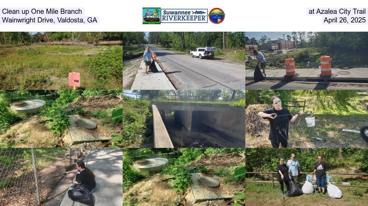 Clean up One Mile Branch, at Azalea City Trail, Wainwright Drive, Valdosta, GA, April 26, 2025