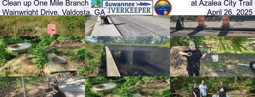 Clean up One Mile Branch, at Azalea City Trail, Wainwright Drive, Valdosta, GA, April 26, 2025