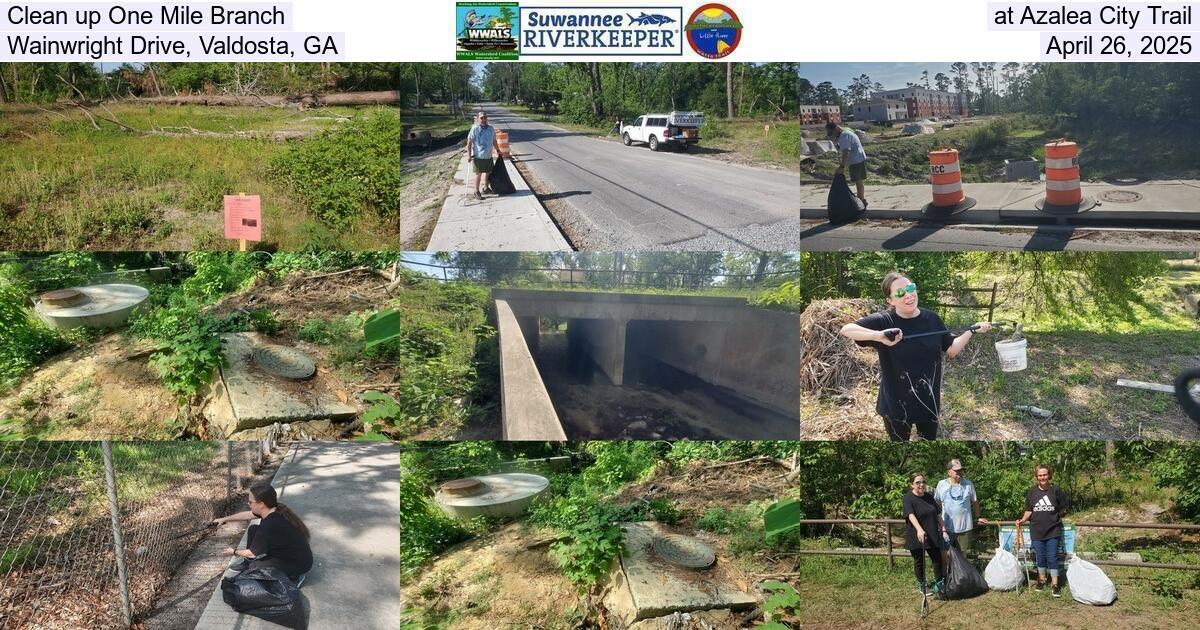 Clean up One Mile Branch, at Azalea City Trail, Wainwright Drive, Valdosta, GA, April 26, 2025