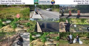 [Clean up One Mile Branch, at Azalea City Trail, Wainwright Drive, Valdosta, GA, April 26, 2025]