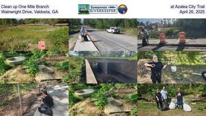 [Clean up One Mile Branch, at Azalea City Trail, Wainwright Drive, Valdosta, GA, April 26, 2025]