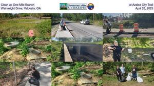[Clean up One Mile Branch, at Azalea City Trail, Wainwright Drive, Valdosta, GA, April 26, 2025]