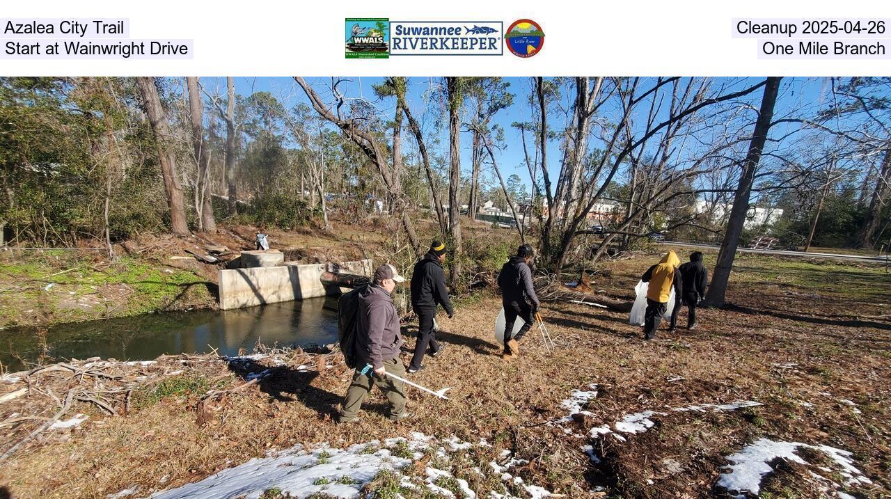 Azalea City Trail, Cleanup 2025-04-26, Start at Wainwright Drive, One Mile Branch