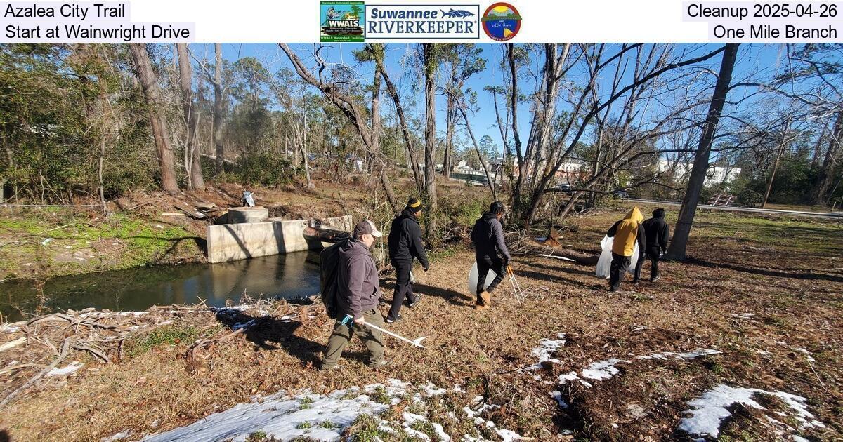 Azalea City Trail, Cleanup 2025-04-26, Start at Wainwright Drive, One Mile Branch