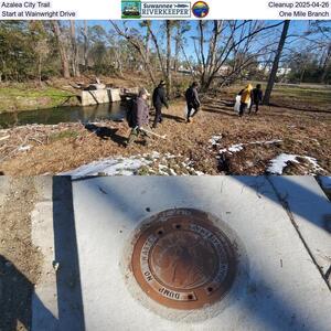 [Azalea City Trail, Cleanup 2025-04-26, Start at Wainwright Drive, One Mile Branch]