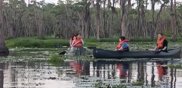[Canoes full of paddlers --Janet Martin]