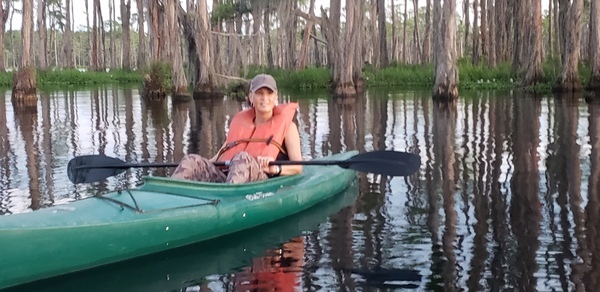 [Pleased paddler --Janet Martin]