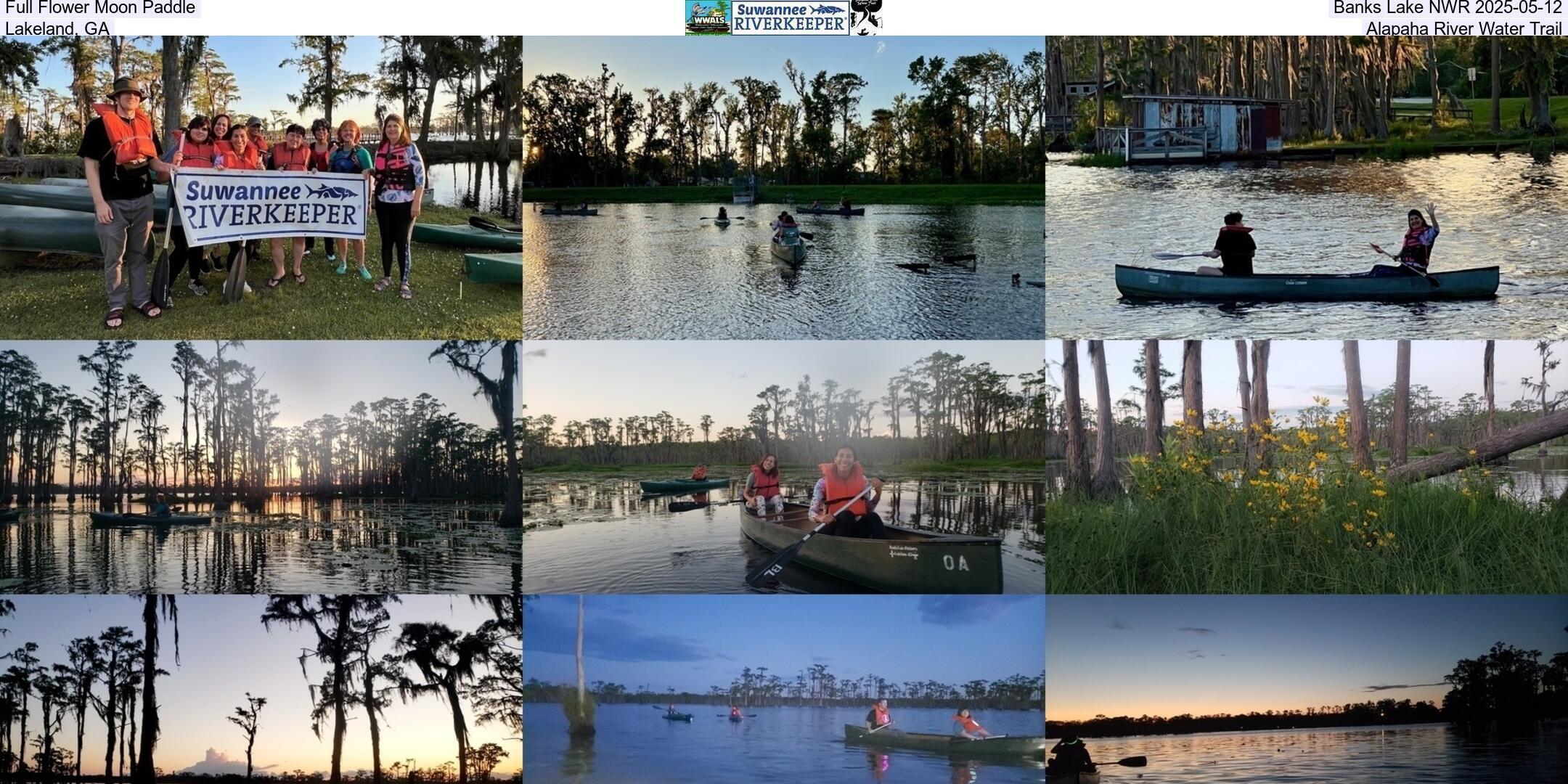 Full Flower Moon Paddle, Banks Lake NWR 2025-05-12, Lakeland, GA, Alapaha River Water Trail