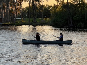 [Janet in a canoe --Kimberly Godden Tanner]