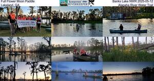 [Full Flower Moon Paddle, Banks Lake NWR 2025-05-12, Lakeland, GA, Alapaha River Water Trail]