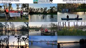 [Full Flower Moon Paddle, Banks Lake NWR 2025-05-12, Lakeland, GA, Alapaha River Water Trail]