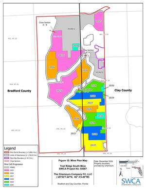[Figure 10: Mine Plan Map, Trail Ridge South Mine, SWCA Project No. 93087]