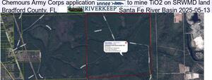 [Chemours Army Corps application to mine TiO2 on SRWMD land, Bradford County, FL, Santa Fe River Basin 2025-05-13]