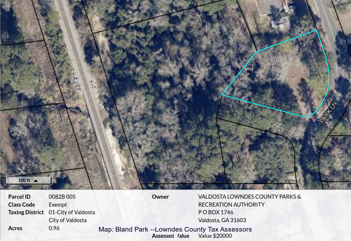 Map: Bland Park --Lowndes County Tax Assessors