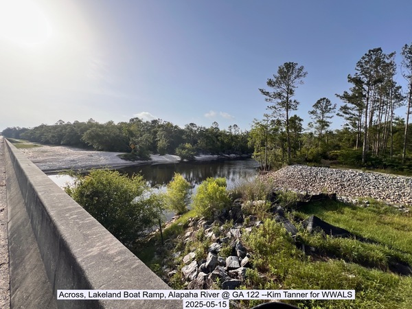 [Across, Lakeland Boat Ramp, Alapaha River @ GA 122 --Kim Tanner for WWALS, 2025-05-15]
