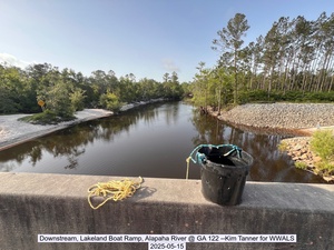 [Downstream, Lakeland Boat Ramp, Alapaha River @ GA 122 --Kim Tanner for WWALS, 2025-05-15]