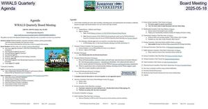 [WWALS Quarterly Board Meeting, Agenda, 2025-05-18]