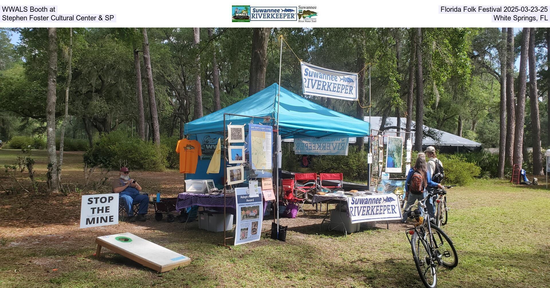 WWALS Booth at Florida Folk Festival 2025-03-23-25, Stephen Foster Cultural Center & SP, White Springs, FL