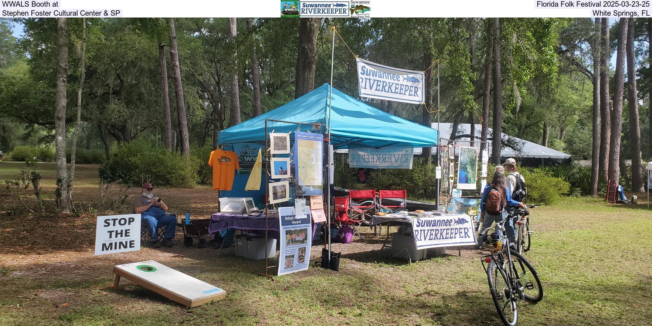 WWALS Booth at Florida Folk Festival 2025-03-23-25, Stephen Foster Cultural Center & SP, White Springs, FL