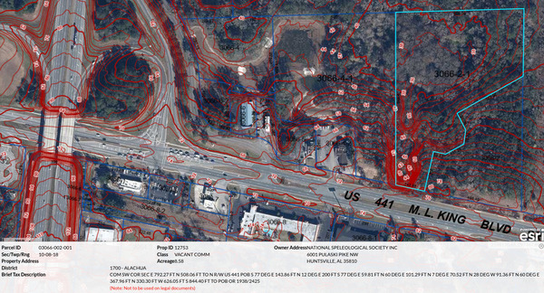 [Map: NSS Mill Creek Sink --Alachua Property Appraiser]