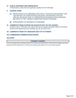 [VI. COMMENTS FROM CITIZENS ON SUBJECTS NOT ON THE AGENDA]