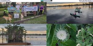 [Full Strawberry Moon, Banks Lake NWR 2025-06-12, A small but hardy crowd, not scared of rain predictions]