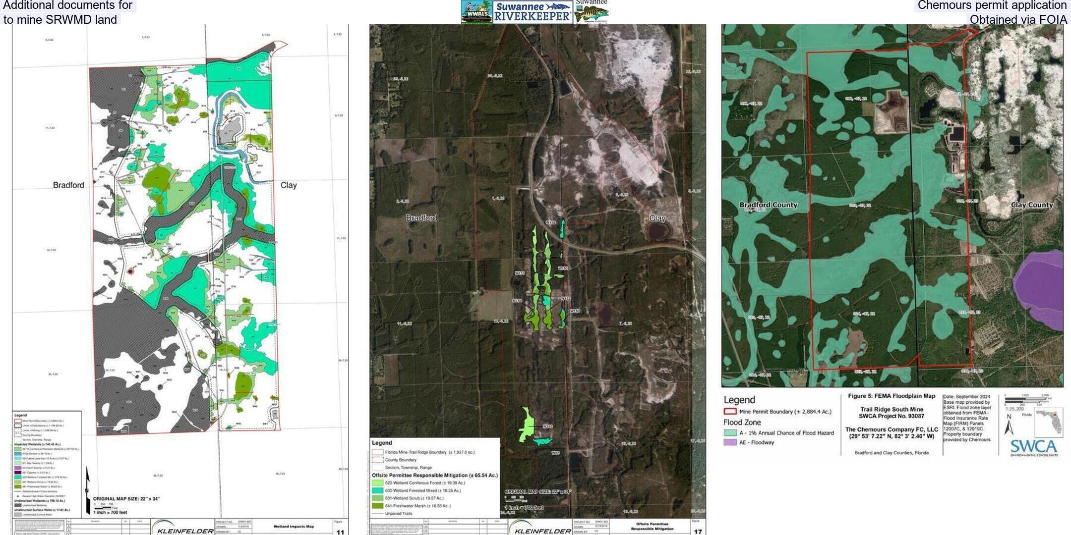 Additional documents for Chemours permit application to mine SRWMD land. Obtained via FOIA