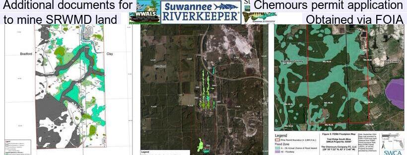 Additional documents for Chemours permit application to mine SRWMD land. Obtained via FOIA
