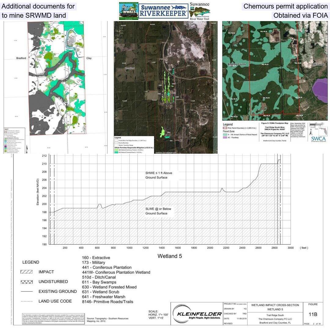 Additional documents for Chemours permit application to mine SRWMD land. Obtained via FOIA