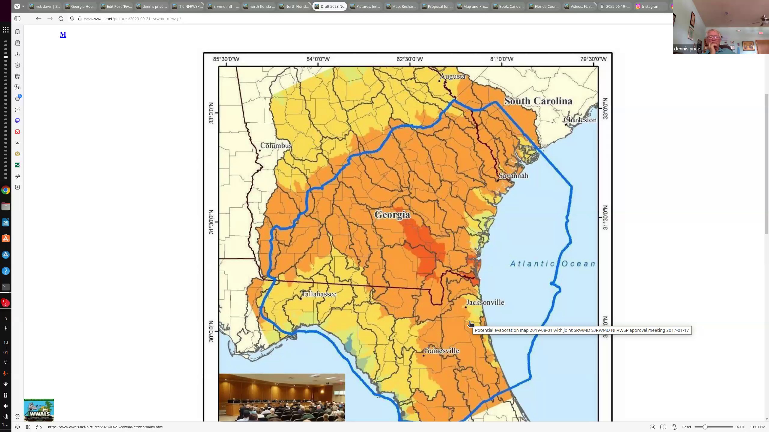 Potential Evaporation Map 2017-01-17 --NFRWSP