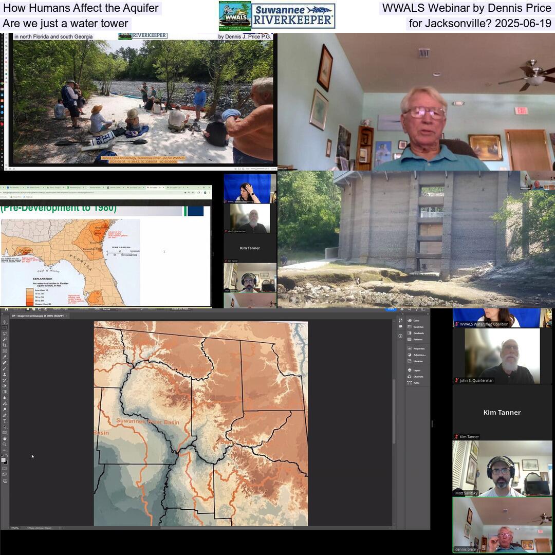 How Humans Affect the Aquifer, WWALS Webinar by Dennis Price, Are we just a water tower for Jacksonville? 2025-06-19