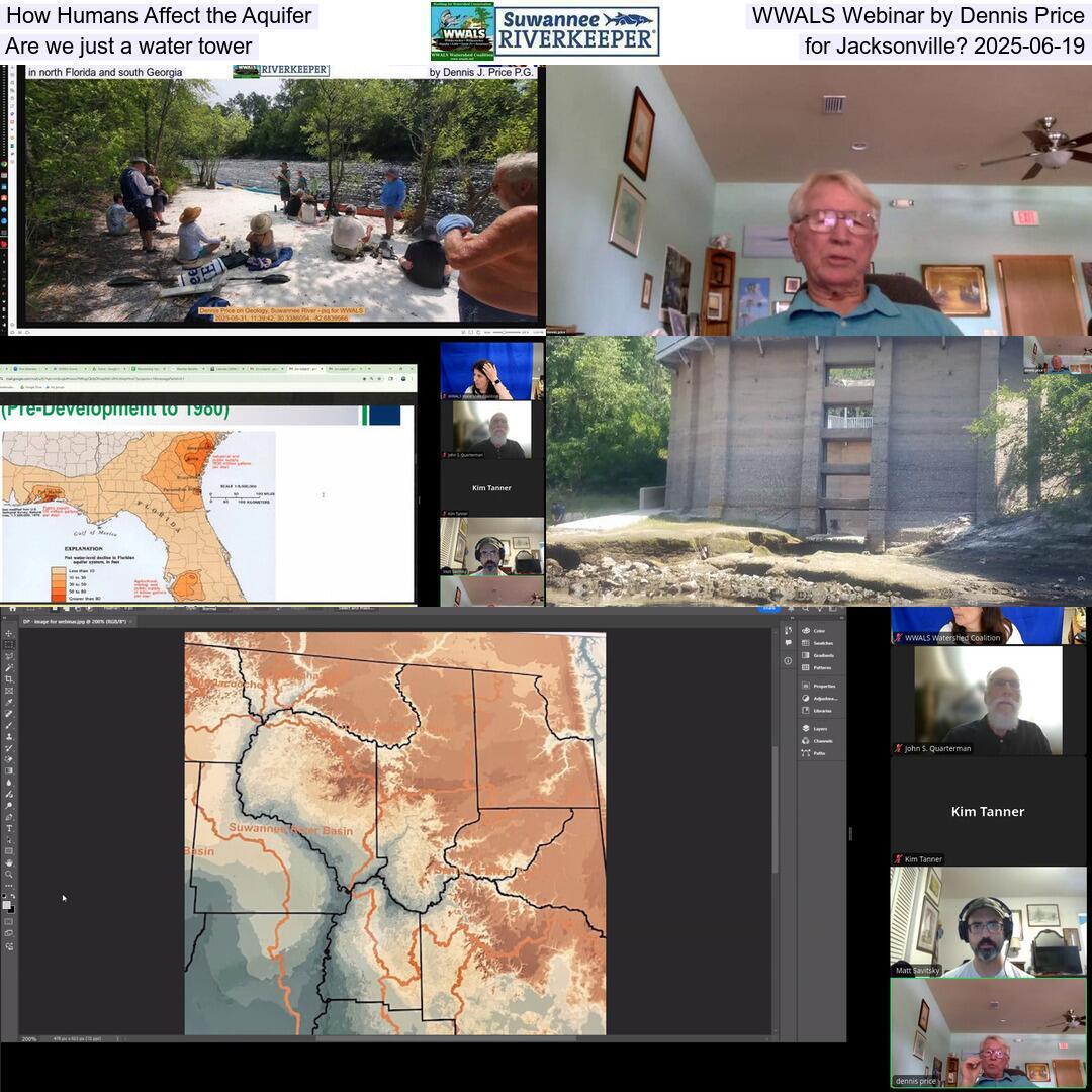 How Humans Affect the Aquifer, WWALS Webinar by Dennis Price, Are we just a water tower for Jacksonville? 2025-06-19